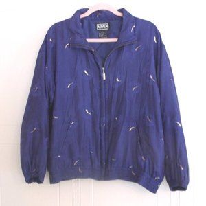 Vintage Abvien 100% Silk gold fleck Jacket